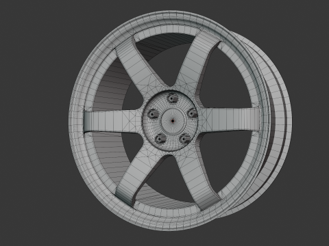 Автомобільний диск RAYS Volk Racing TE37 3D Модель