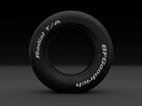BF Goodrich Radial T-A Car Tire 3D Model