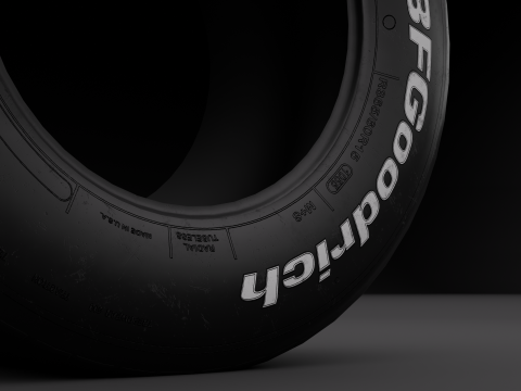 BF Goodrich Radial T-A Car Tire 3D Model