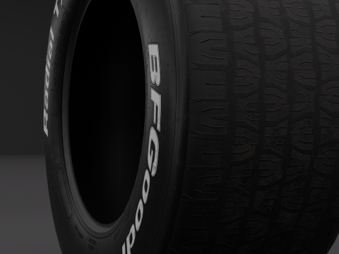 BF Goodrich Radial T-A Car Tire 3D Model