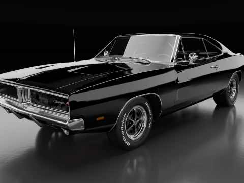 Dodge Charger uit 1969 3D Model