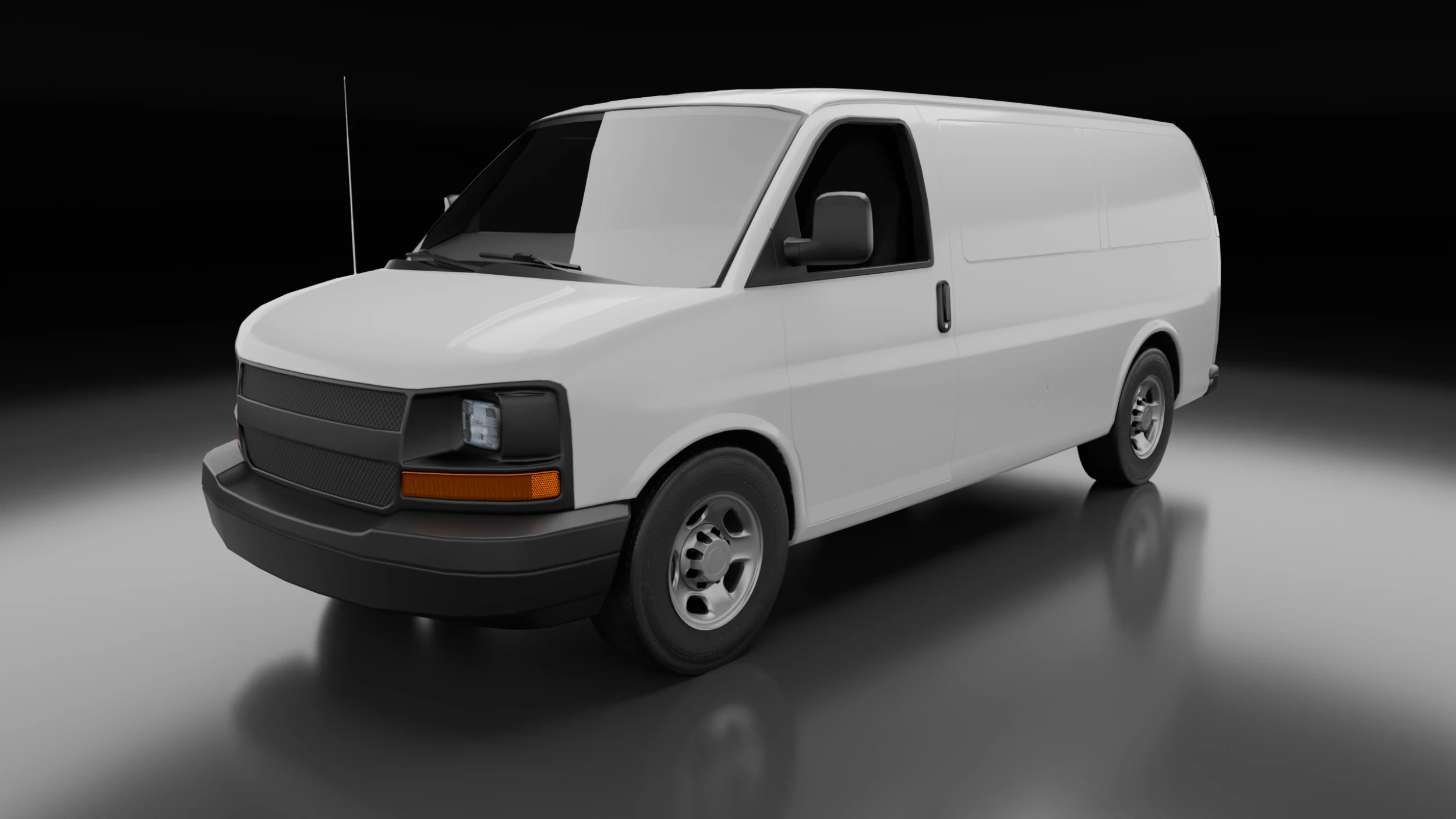 Generic American Industrial Van 3D Model .c4d .max .obj .3ds .fbx .stl .blend 