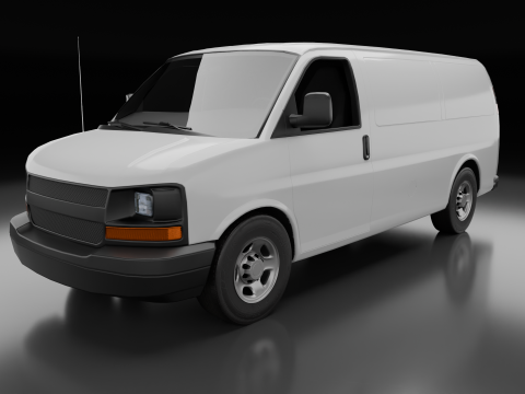 Van Industrial Americana Genérica Modelo 3D