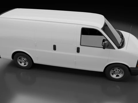 Generic American Industrial Van 3D Model