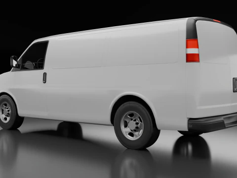 Generic American Industrial Van 3D Model