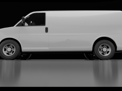 Стандартний американський промисловий фургон 3D Модель