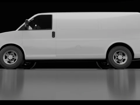 Generic American Industrial Van 3D Model