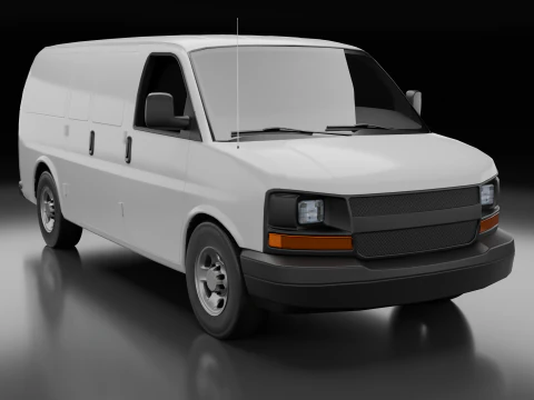 Generic American Industrial Van 3D Model