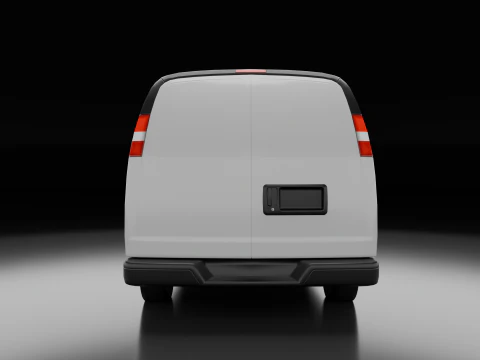 Generic American Industrial Van 3D Model