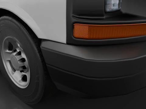 Generic American Industrial Van 3D Model