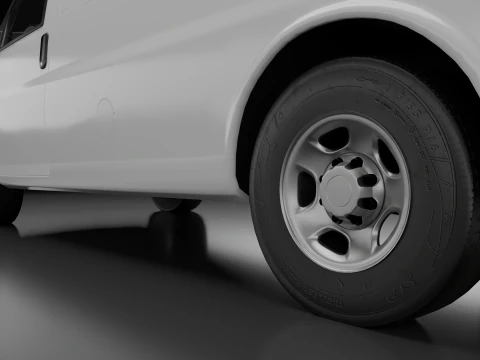 Generic American Industrial Van 3D Model