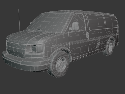 Стандартний американський промисловий фургон 3D Модель