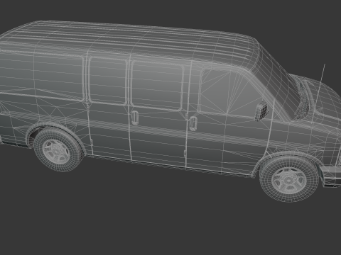 Стандартний американський промисловий фургон 3D Модель