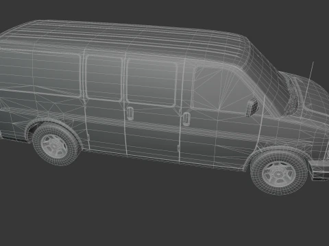 Generic American Industrial Van 3D Model