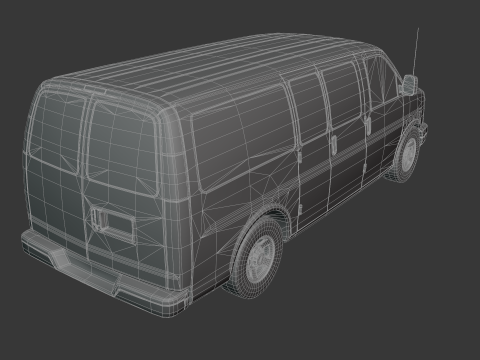 Стандартний американський промисловий фургон 3D Модель