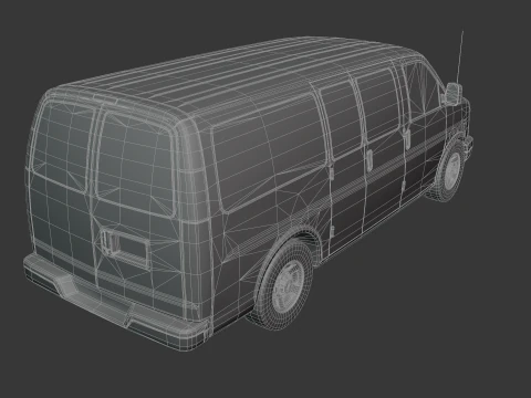 Generic American Industrial Van 3D Model