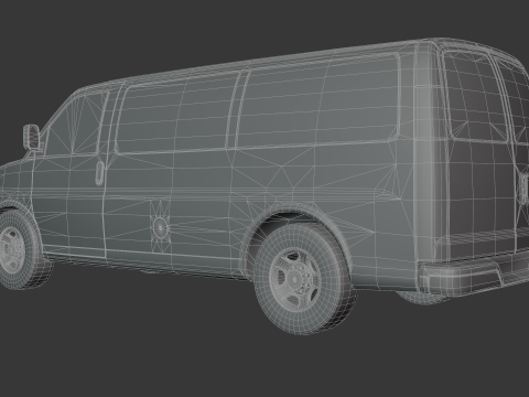 Стандартний американський промисловий фургон 3D Модель