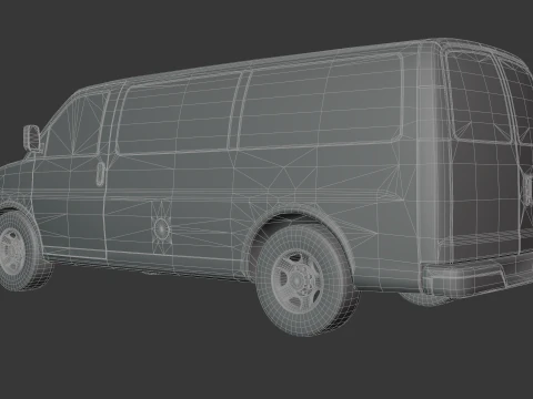 Generic American Industrial Van 3D Model