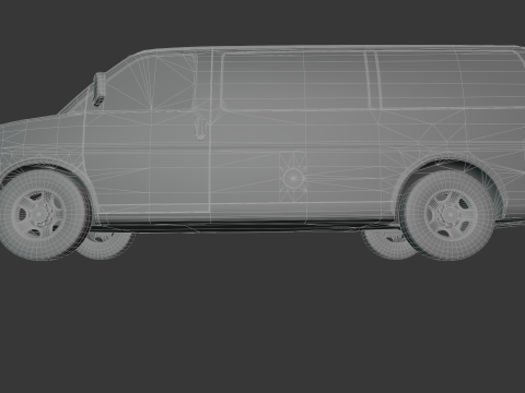 Стандартний американський промисловий фургон 3D Модель