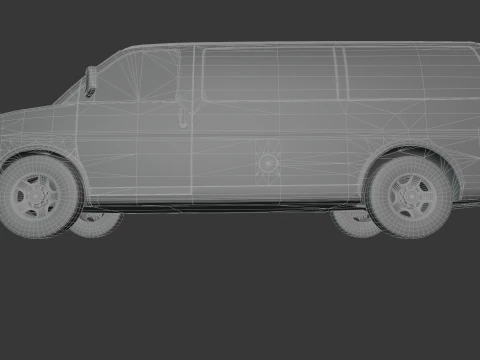 Generic American Industrial Van 3D Model