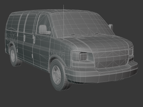 Стандартний американський промисловий фургон 3D Модель