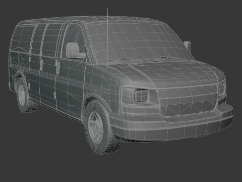 Generic American Industrial Van 3D Model
