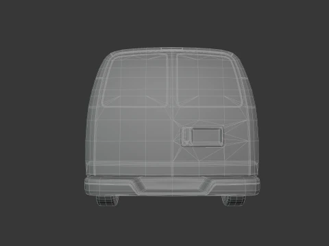 Generic American Industrial Van 3D Model