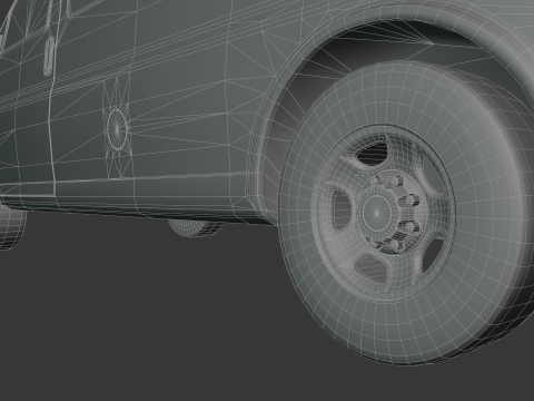 Стандартний американський промисловий фургон 3D Модель