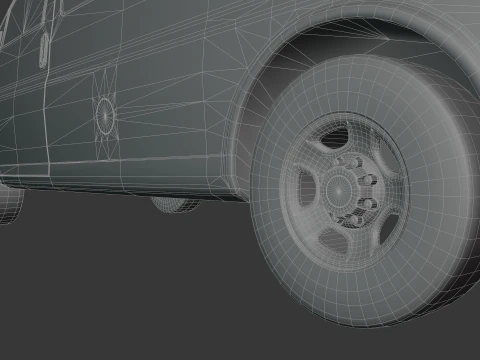 Generic American Industrial Van 3D Model