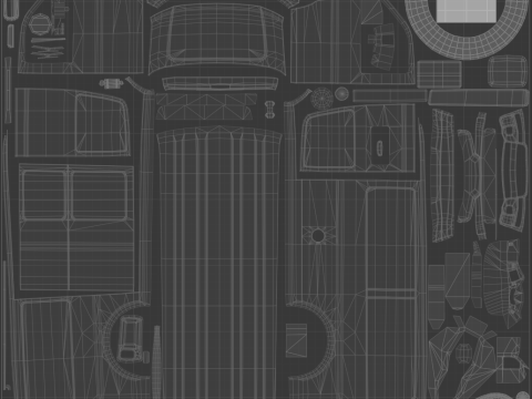 Стандартний американський промисловий фургон 3D Модель