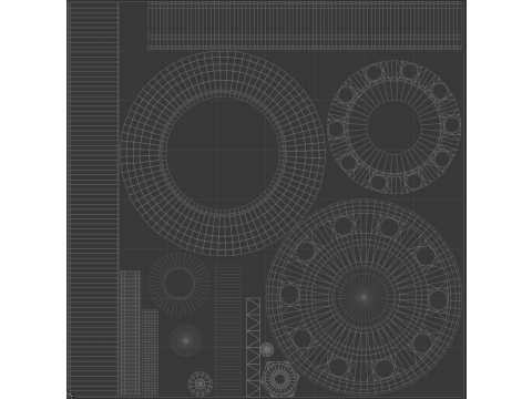 トラックホイール - アルコアリムとファイアストーンタイヤ 3Dモデル