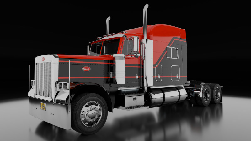 Peterbilt 379 Yataklı 3D Model .c4d .max .obj .3ds .fbx .stl .blend 