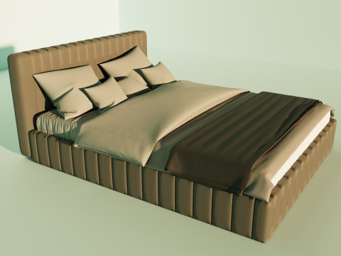 Lederbett 3D Modell