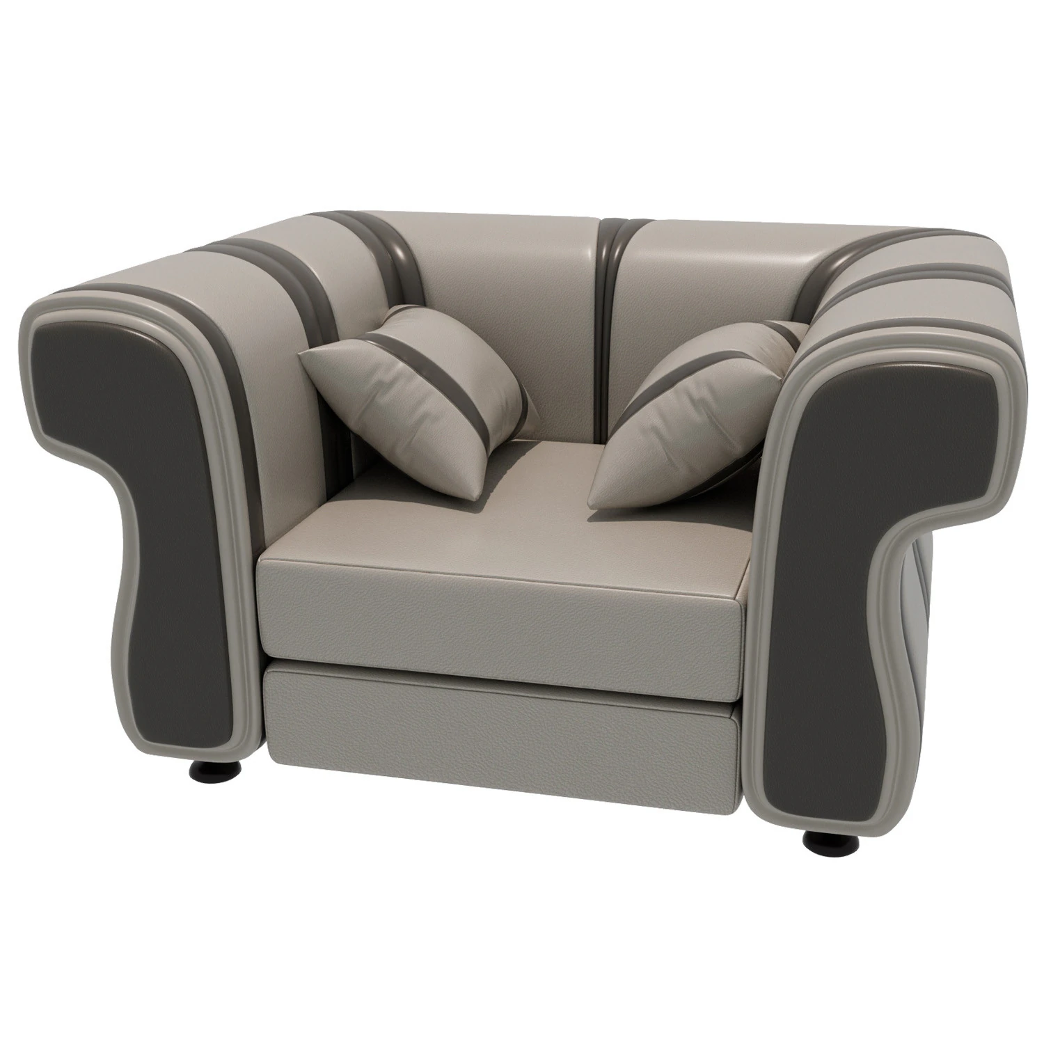Leather chair 3D Model .c4d .max .obj .3ds .fbx .stl .blend 