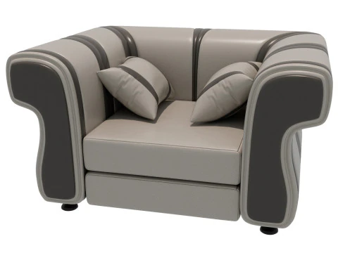 Sk&oacute;rzane krzesło Model 3D