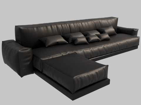 Leather sofa 3D Model