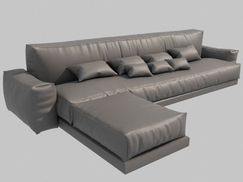 Leather sofa 3D Model