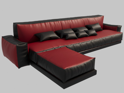 Leather sofa 3D Model
