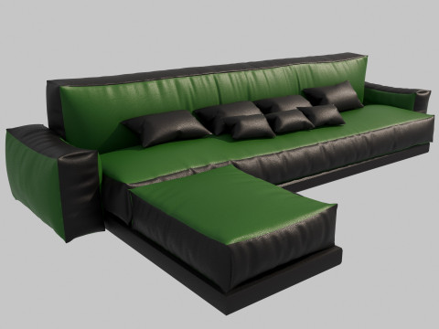 Leather sofa 3D Model
