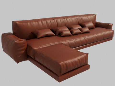 Leather sofa 3D Model
