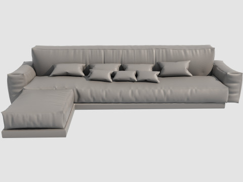 Leather sofa 3D Model
