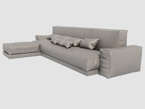 Leather sofa 3D Model