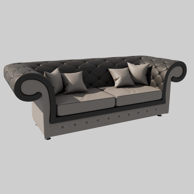 Leather sofa 3D Model .c4d .max .obj .3ds .fbx .stl .blend 