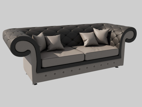 Leather sofa 3D Model