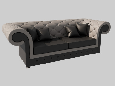 Leather sofa 3D Model
