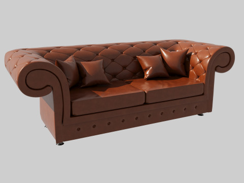 Leather sofa 3D Model