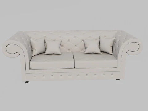 Leather sofa 3D Model