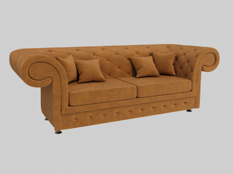 Leather sofa 3D Model
