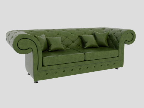 Leather sofa 3D Model