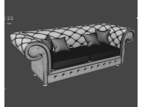 Leather sofa 3D Model